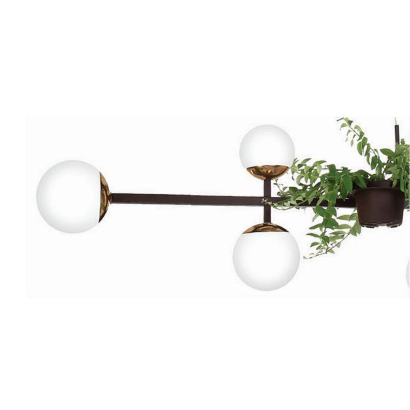 Pendente Old Artisan  Jabuticaba com Suporte para Planta 7L G9 1460mm Globo Ø120mm PD-5431