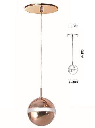 Pendente Old Artisan Esfera 1L G9 Ø100x160mm Globo Ø100mm PD-5421 