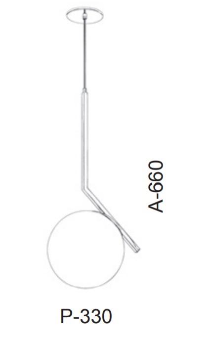 Pendente Old Artisan Angular Globo Ø250mm 1L E27 Ø250x330x660mm PD-5200 