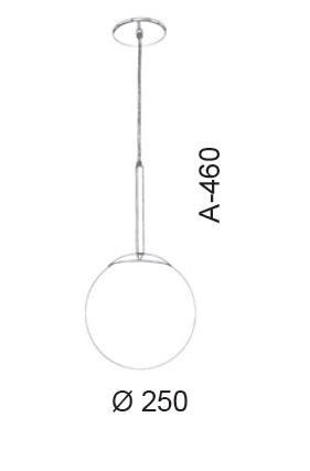 Pendente Old Artisan Globo Ø250mm 1L E27 Ø250x460mm PD-5189 