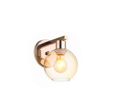 Arandela Old Artisan 1L E27 170x150x190mm Globo Âmbar Ø150mm AR-5179 