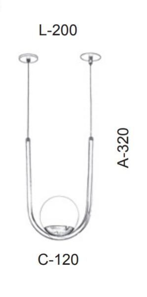 Pendente Old Artisan Globo Ø120mm 1L G9 120x200x320mm PD-5299 