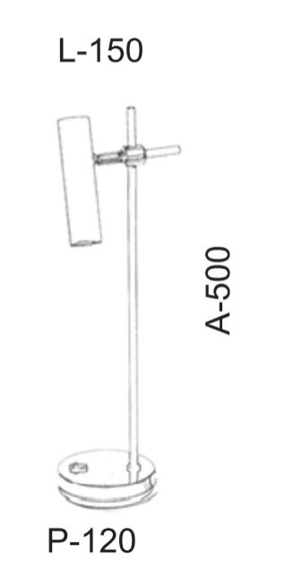 Luminária de Mesa Old Artisan Tubo Direcional 1L Mini Dicróica GU10 120x150x150mm ABJ-5144