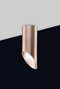 Spot Sobrepor Old Artisan Tubo Corte 45° 1L Dicróica Ø64x200mm EMB-4993/A 