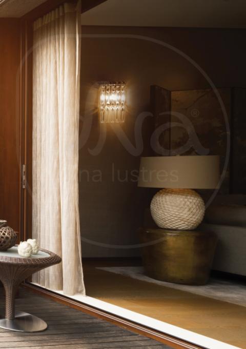 Arandela DNA Lustres ARA-002 Apolo 2L G9 200x240x70mm Cristal Transparente
