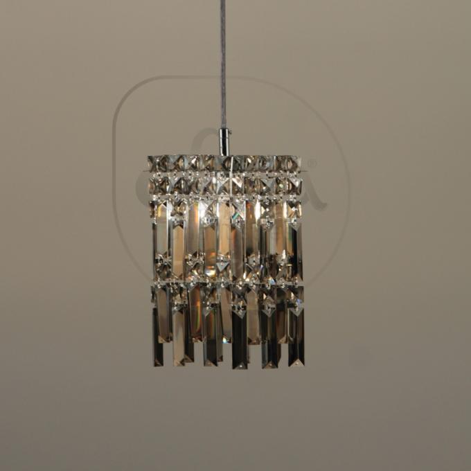 Pendente Cristal Quadrado DNA Lustres PPL-001 Amarilis 1L G9 150x300mm