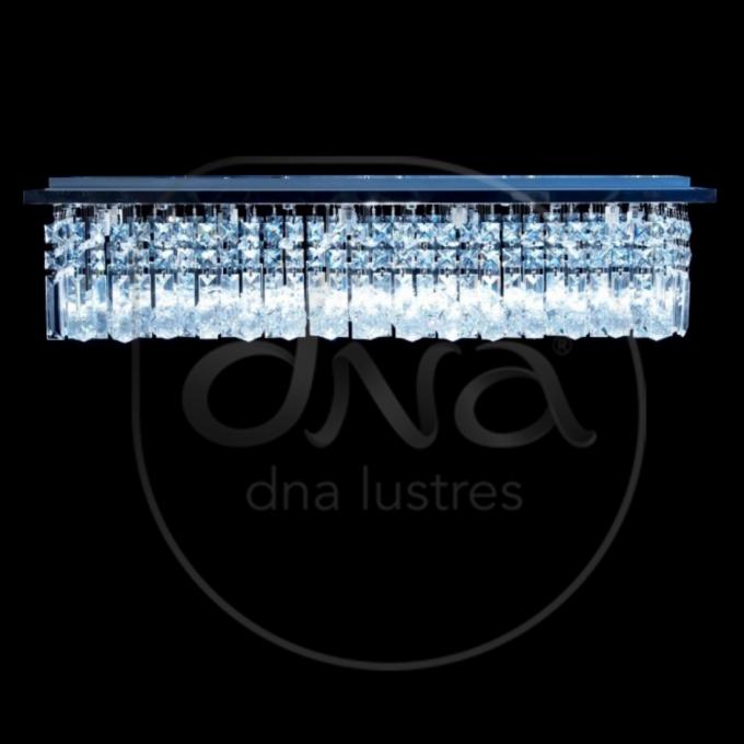 Plafon Dna Lustres Vitoriana Cristais Placas e Bolas 9L G9 500x500x150mm QUPB - 50
