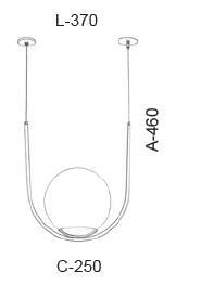 Pendente Old Artisan Globo Ø250mm 1L E27 250x370x460mm PD-5300
