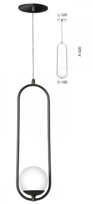 Pendente Old Artisan Pendulo 1L G9 150x120x520mm Globo Ø120mm PD-5364 