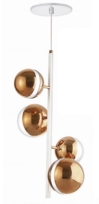 Pendente Old Artisan Vertical Esfera Metal/Vidro 4L G9 500mm Globo Ø120mm e Ø100mm PD-5418/4 