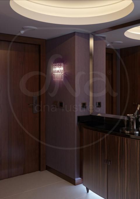 Arandela DNA Lustres ARA-002 Apolo 2L G9 200x240x70mm Cristal Transparente