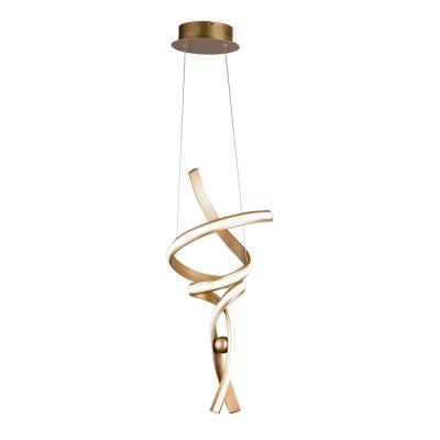 Pendente Bella Fluire Dourado 30 Watts 3000K Ø280x740mm RE005