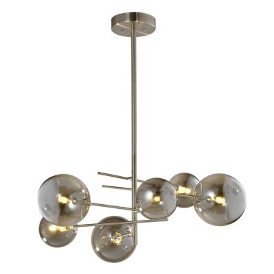 Pendente Bella Rio Niquelado e Fumê 6L G9 Ø840x900mm RZ002