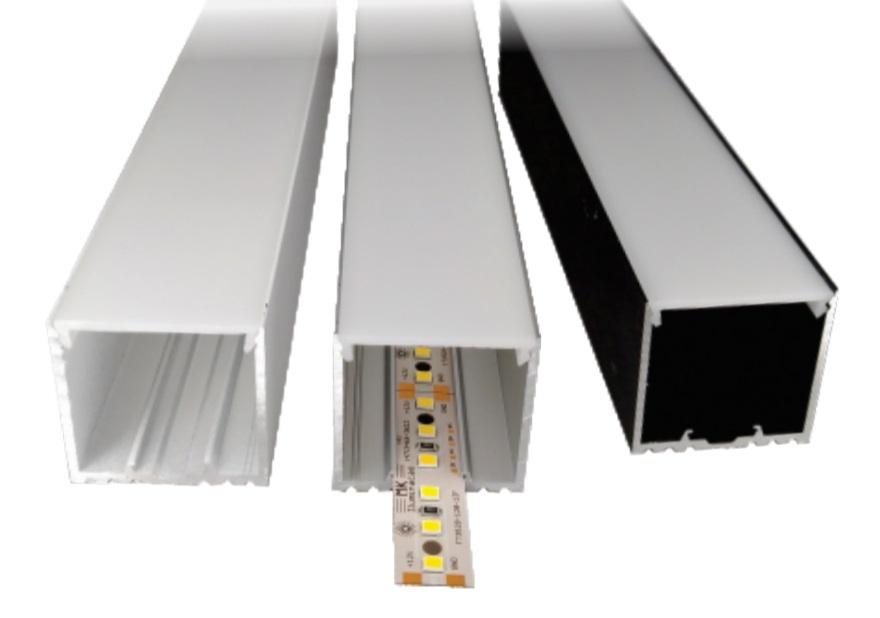 Perfil Sobrepor Sob Medida MK Iluminação 35x35mm (Somente Perfil) ALP09E