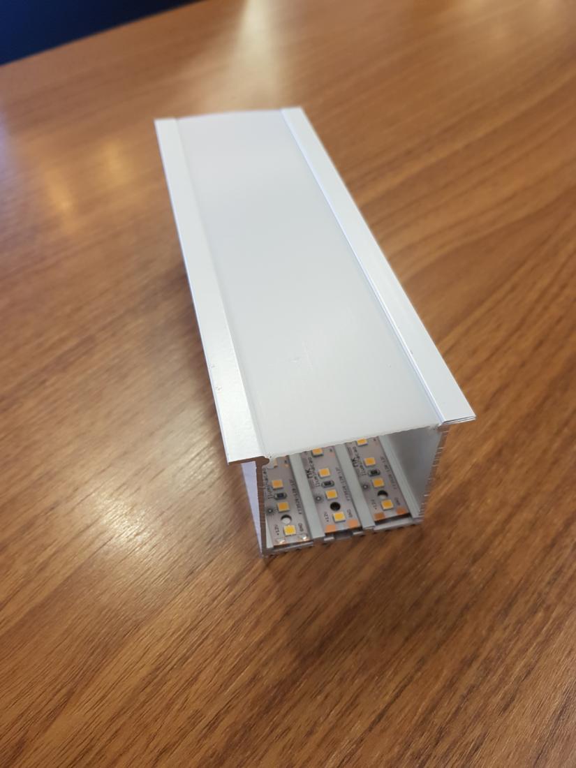 Perfil Embutido Sob Medida MK Iluminação 63x50mm (Somente Perfil) ALP10E