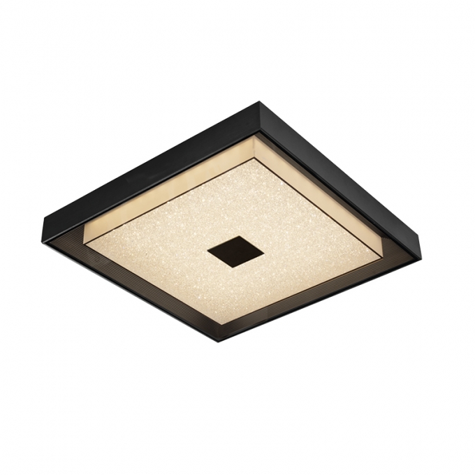 Plafon Starlux Zeus Preto 26 watts 3000K 530x530mm Bk-30959-26W