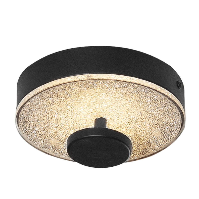 Plafon Rebatedor Starlux Kyara Preto Fosco 6W 2700K Ø160x80mm HL004-R-BK