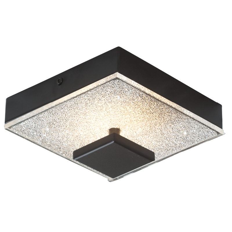 Plafon Rebatedor Starlux Kyara Preto Fosco 6W 2700K 160x160mm HL002-Q-BK