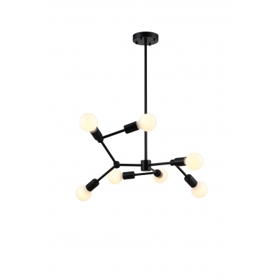 Pendente Bella Leblon Preto 7L E27 Ø750x1230mm RM002B