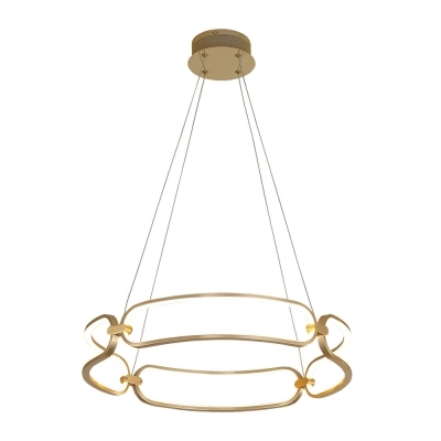 Pendente Bella Lumina Dourado 50 watts 3000K Ø600x100mm BB007G