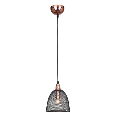 Pendente Bella Copper Preto e Cobre 1L E27 Ø175mm XN002