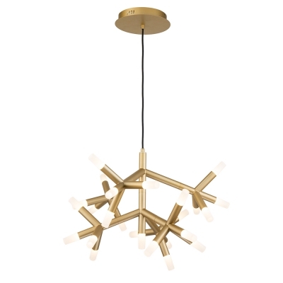 Pendente Bella Manaca Dourado 72 watts 3000K Ø720mm BD003S