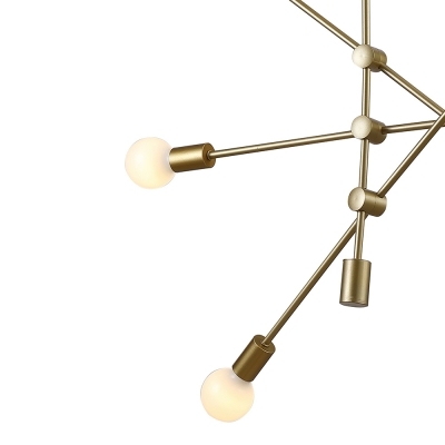 Pendente Bella Ipanema Dourado 6L E27 Ø680x1390mm RM004G