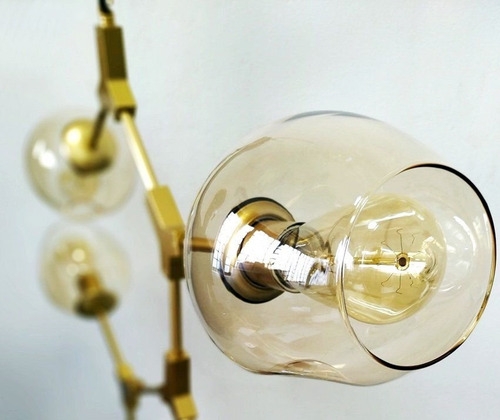 Pendente Bella Orbe Dourado e Champagne 5L E27 950x800x400mm KY001SG