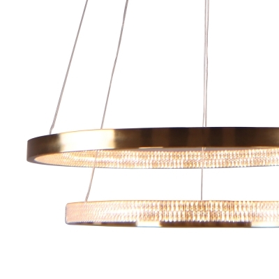 Pendente Bella Oca Dourado 54 watts 3000K Ø600/400mm GD002