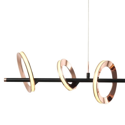Pendente Bella Ginga Preto e Cobre 26,9 watts 3000K 850x190x240mm BB011