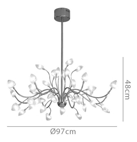 Pendente Bella Tsuki Bronze 60 Watts 3000K Ø970x480mm BB009L 