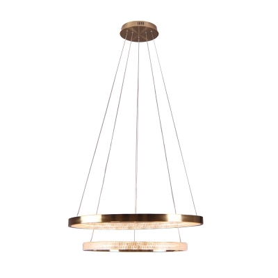 Pendente Bella Oca Dourado 54 watts 3000K Ø600/400mm GD002