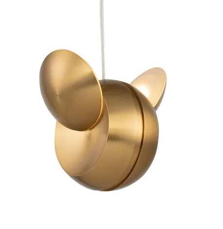 Pendente Bella Papillon Dourado Fosco 6 Watts 3000K Ø120x120mm  EG001