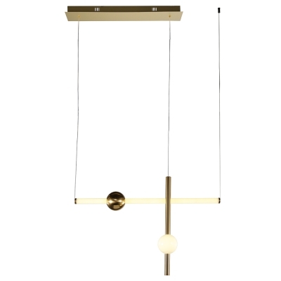 Pendente Bella Bossa Nova Dourado 30 watts 3000K Ø120x900x600mm OC007