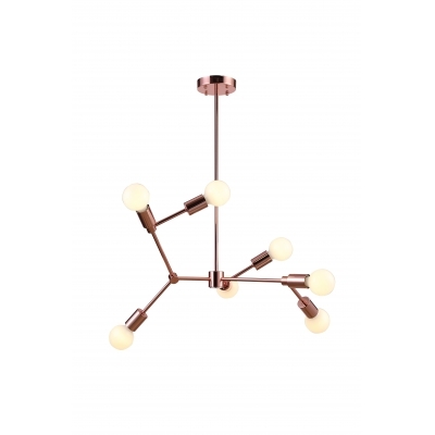 Pendente Bella Leblon Rose Gold 7L E27 Ø750x1230mm RM002R