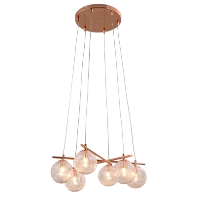 Pendente Bella Asta Cobre e Transparente 6L G9 Ø655x345x255mm OD039R