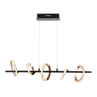 Pendente Bella Ginga Preto e Cobre 26,9 watts 3000K 850x190x240mm BB011