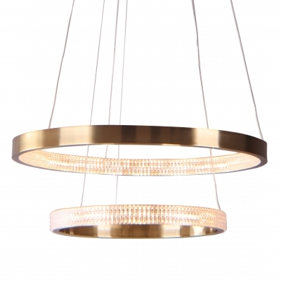 Pendente Bella Oca Dourado 74 watts 3000K Ø800/600mm GD003
