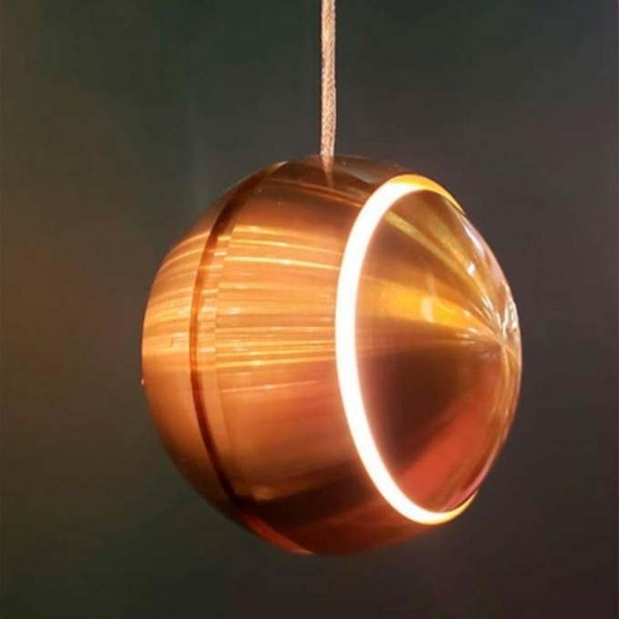 Pendente Bella Papillon Dourado Fosco 6 Watts 3000K Ø120x120mm  EG001