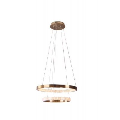 Pendente Bella Oca Dourado 74 watts 3000K Ø800/600mm GD003
