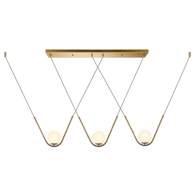 Pendente Bella Oscar Dourado 3L G9 1080x120x250mm HP001