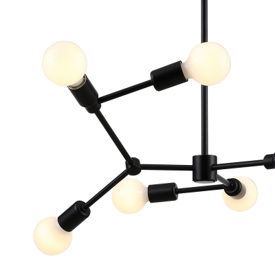 Pendente Bella Leblon Preto 7L E27 Ø750x1230mm RM002B