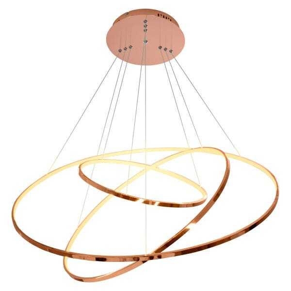 Pendente Bella Birdie Rose Gold 39 watts 3000K 
Anéis Ø800/600/400mm KW002E