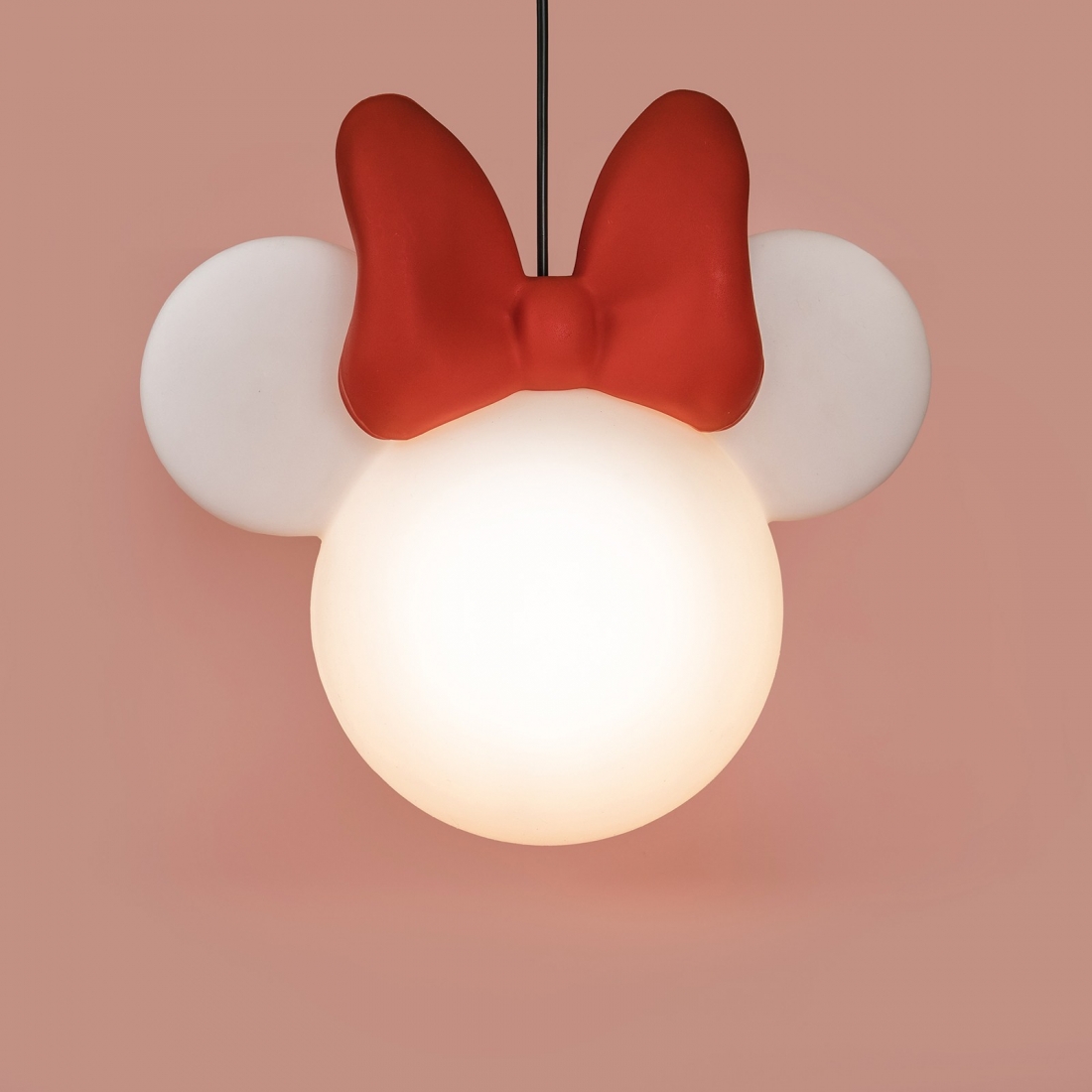 Pendente USARE Minnie 1L E27 405x430x250mm Branco/Vermelho