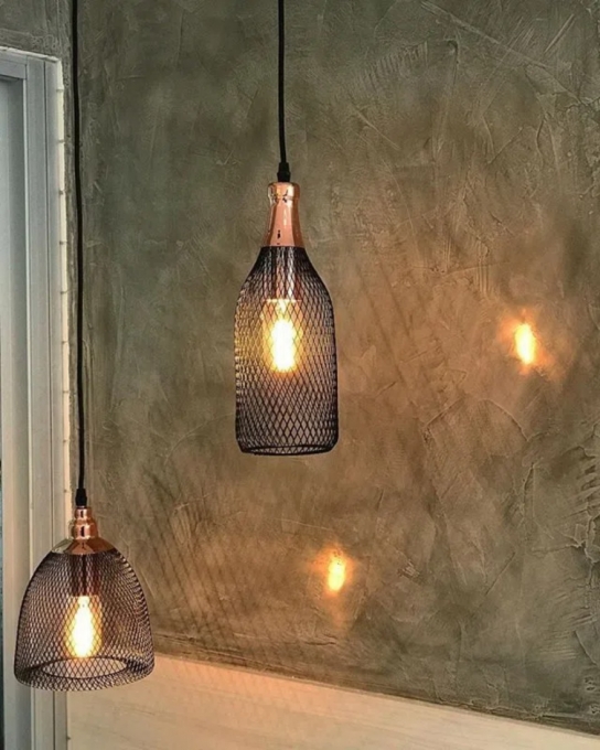 Pendente Bella Copper Preto e Cobre 1L E27 Ø175mm XN002