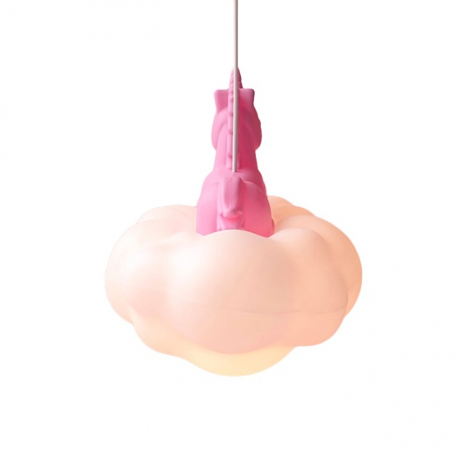 Pendente USARE Nuvem Unicórnio 1L E27 370x420x330mm Branco