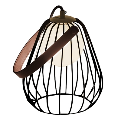 Abajur Bella Lamp Preto e Marrom 1L G9 Ø180x220mm ML001B