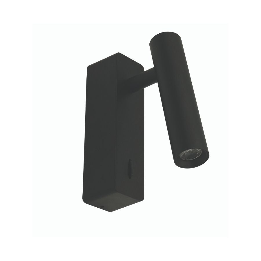 Arandela Casual Light Studioluce Pipe 3 watts 3000K 130x37x95mm Preto AR1447PT  