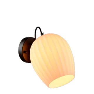 Arandela Starlux Izadora Preto e Vidro Branco 1L E14 Ø180x230mm ZR050-W