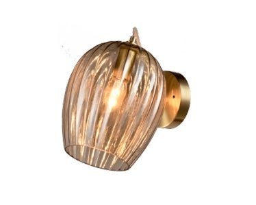 Arandela Starlux Izadora Bronze e Vidro Conhaque 1L E14 Ø180x230mm ZR051-A